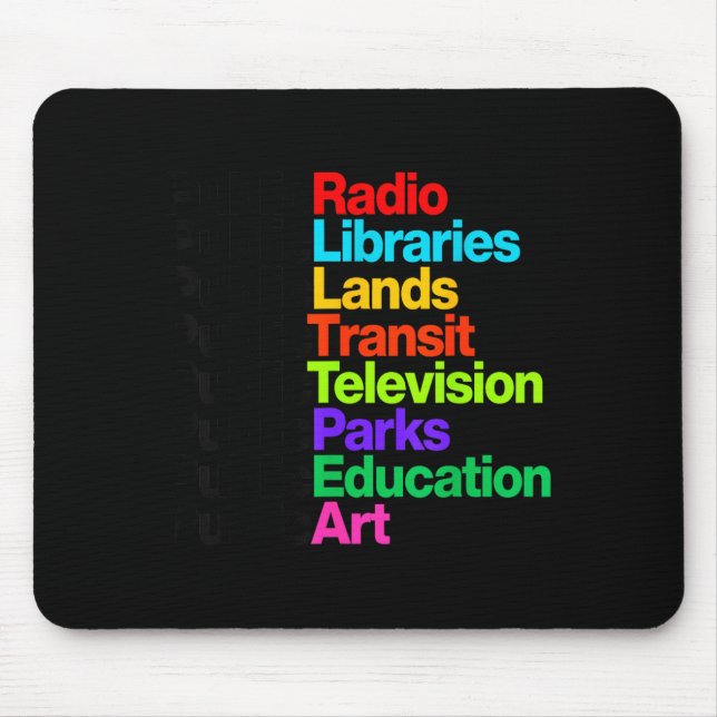 Mousepad Bibliotecas de Rádio Pública Terrenos Trânsito Ted (Frente)