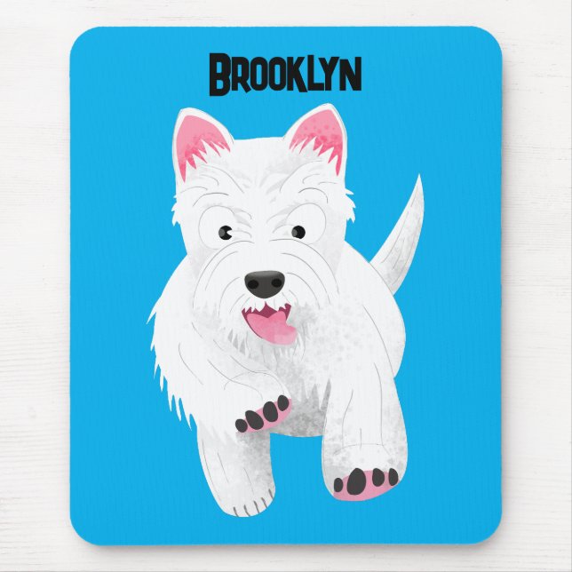 Mousepad Bicho branco-branco da rodovia oeste terrivel (Frente)