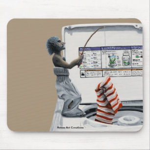 Mousepad Bicho de Mouse Fantasia de Arte de Pesca Criminal