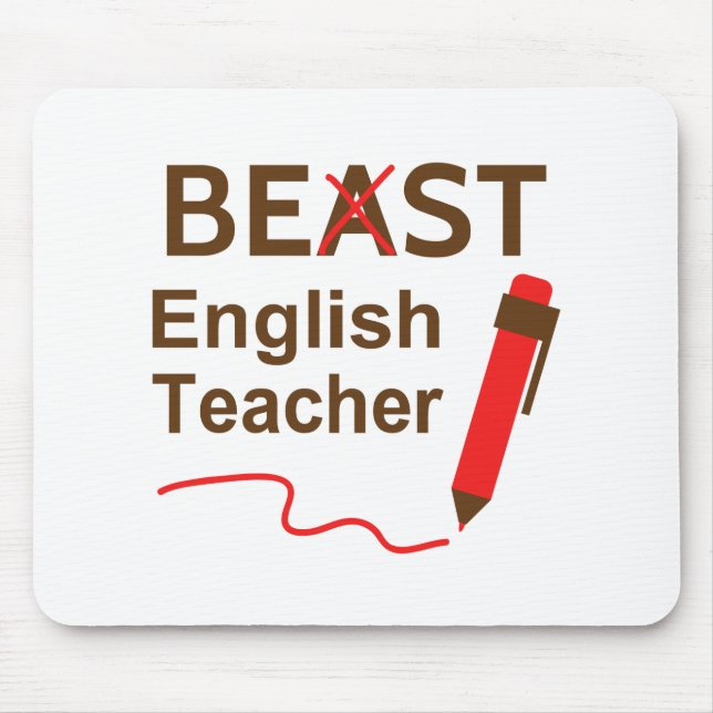 Mousepad Bicho Engraçado ou Melhor Professor de Inglês (Frente)