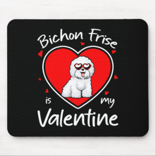 Mousepad Bichon Frise É O Meu Cachorro De Forma Cardíaca Na
