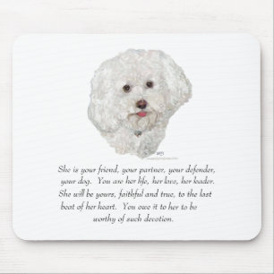 Mousepad Bichon Frise KeepsasaemFEMALE
