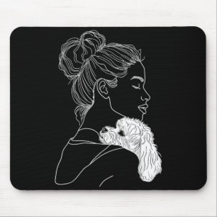 Mousepad Bichon frise mãe cachorro arte dia das mães 