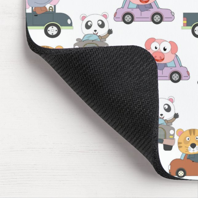 Mousepad Bichos Cachorros No Padrão De Carros (Canto)