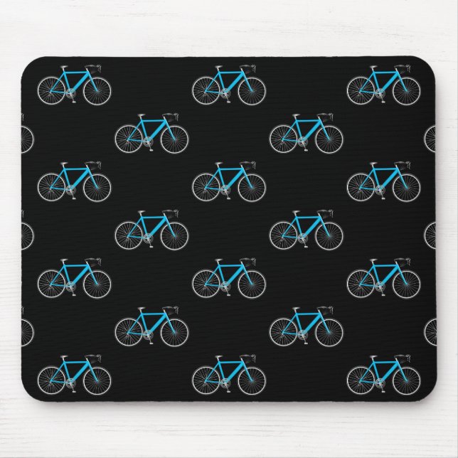 Mousepad bicicleta aqua a preto (Frente)