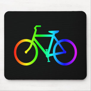 Mousepad Bicicleta Arco-íris Brilho Ombre