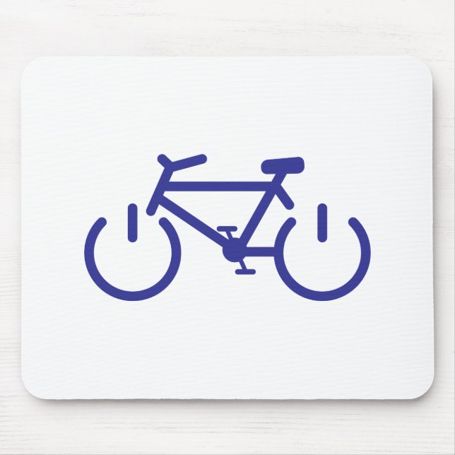 Mousepad Bicicleta azul do poder (Frente)
