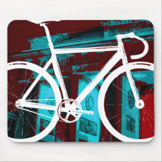 Mousepad Bicicleta Berlim da trilha - azul vermelho