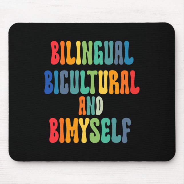 Mousepad Bicicleta Bilíngue Divertida E Bimyself ASL Deaf A (Frente)