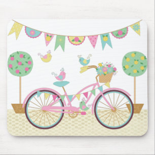Mousepad Bicicleta Cor-de-Rosa