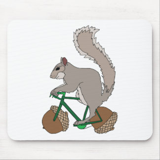 Mousepad Bicicleta da equitação do esquilo com rodas da