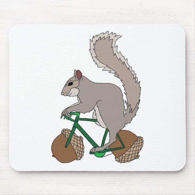 Mousepad Bicicleta da equitação do esquilo com rodas da (Frente)