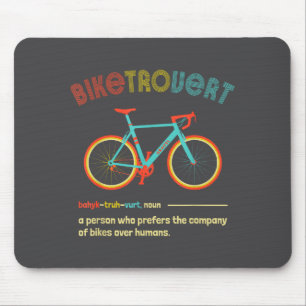 Mousepad Bicicleta de Cascalho Biketrovert Citação Divertid