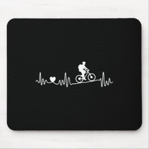 Mousepad Bicicleta de Montanha Mtb Coração Batendo Eu Amo C