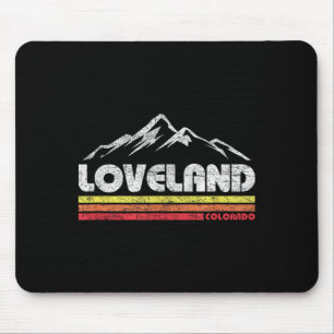 Mousepad Bicicleta de montanha retrô vintage loveland color