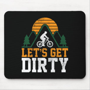 Mousepad Bicicleta de Montanha Vamos Sujar Ciclista de Mtb