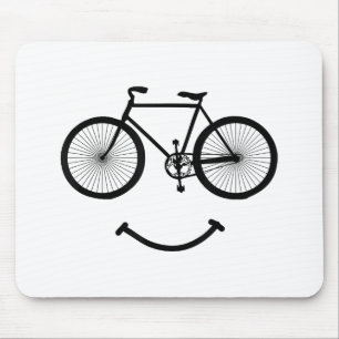 Mousepad Bicicleta e Andando de bicicleta de T-Shirt Blac