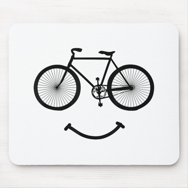 Mousepad Bicicleta e Andando de bicicleta de T-Shirt Blac (Frente)