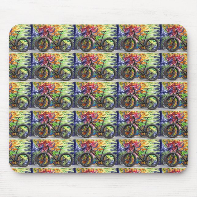 Mousepad Bicicleta gorda e chamas  (Frente)