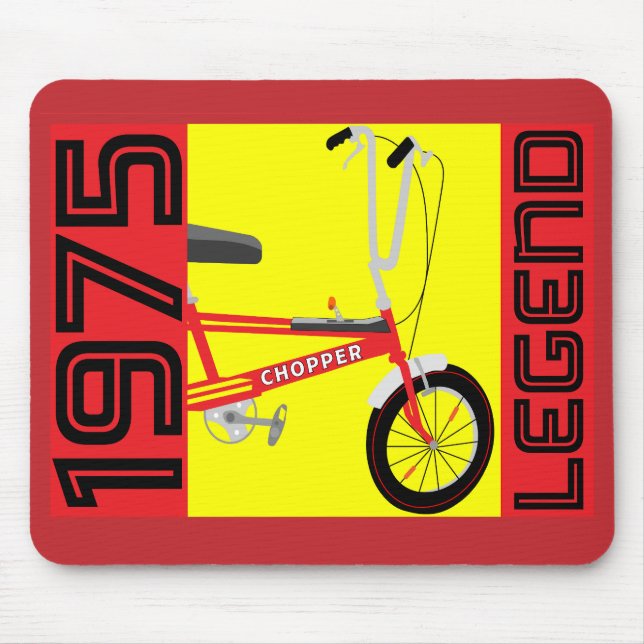 Mousepad Bicicleta Icônica Britânica Clássica de 1970 (Frente)