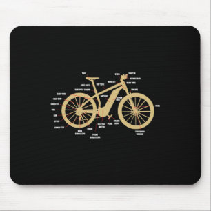 Mousepad Bicicleta Pedelec para Ciclistas Peças de E-bike C