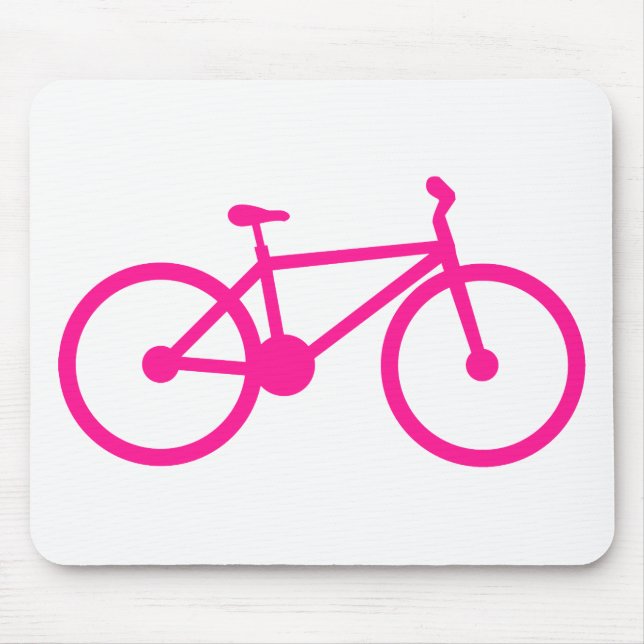 Mousepad Bicicleta Rosa Quente; bicicleta (Frente)
