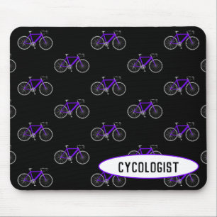 Mousepad bicicleta roxa cicologista a preto