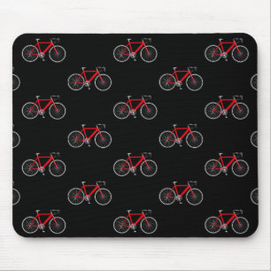 Mousepad bicicleta vermelha em preto