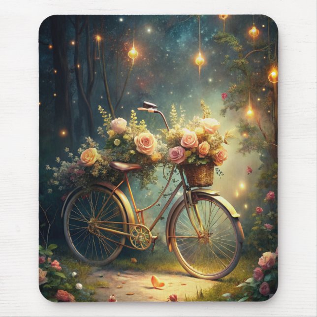 Mousepad Bicycle and Flowers (Frente)