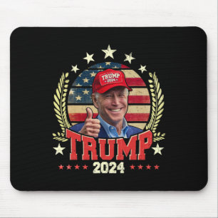 Mousepad Biden Vestindo Trump Red Hat Shirt Engraçado Trump