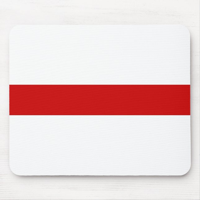Mousepad Bielorrússia branco-vermelho-branco (Frente)