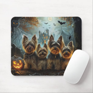 Mousepad Biewer Terrier Halloween Night Doggy Delight