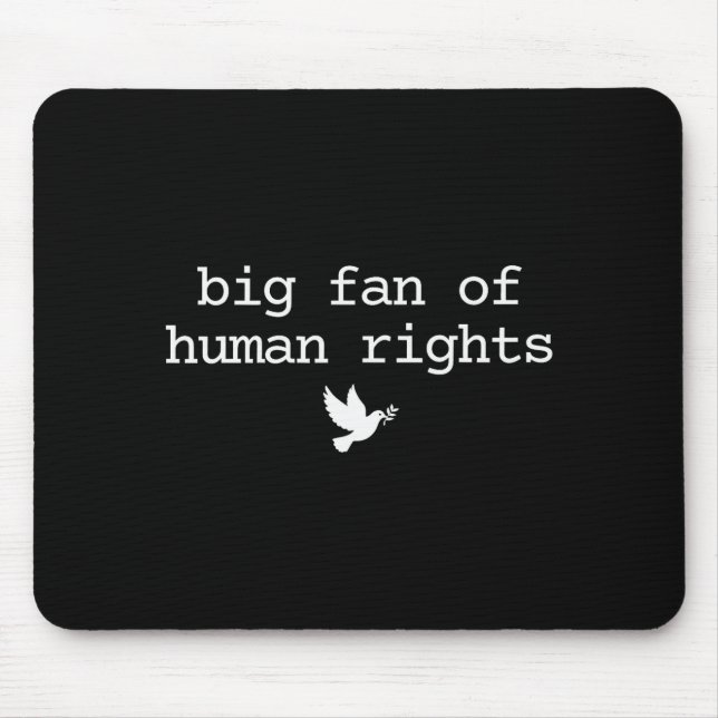 Mousepad Big Fan Of Human Rights Protest Retro Feminist Wom (Frente)