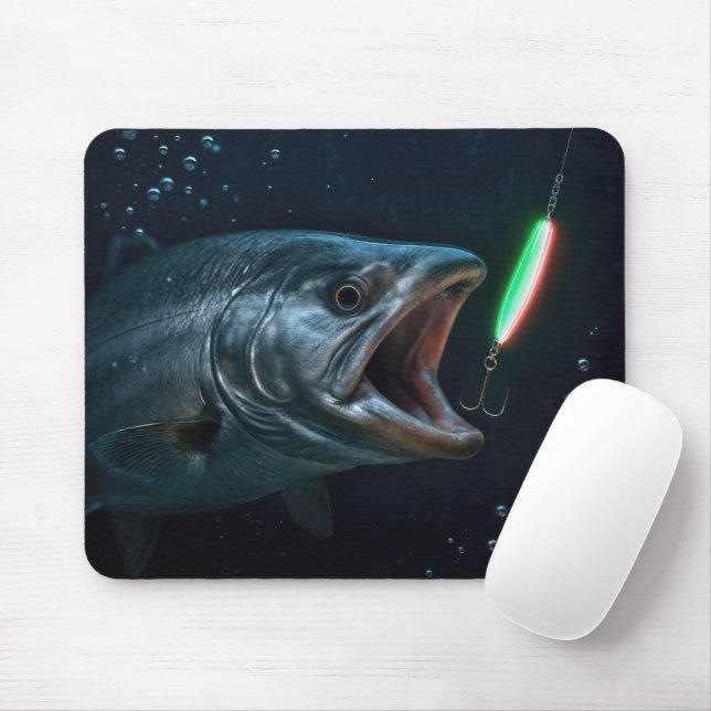 Mousepad Big Fish with Neon Lure (Com mouse)