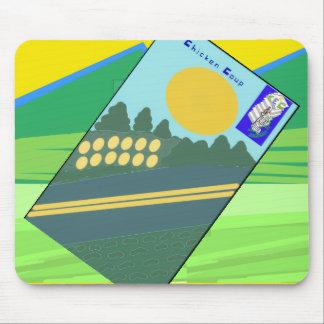 Mousepad Big Funny Eggs Crossing the Road
