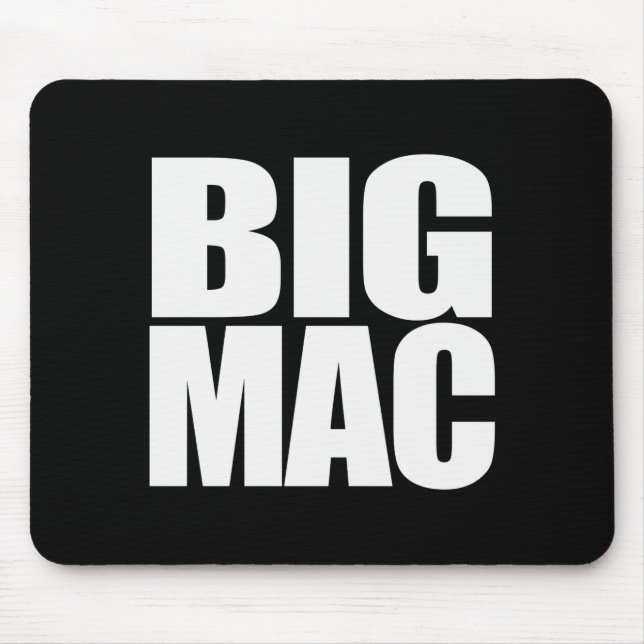 Mousepad Big Mac Cool Unique And Funny Black White  (Frente)