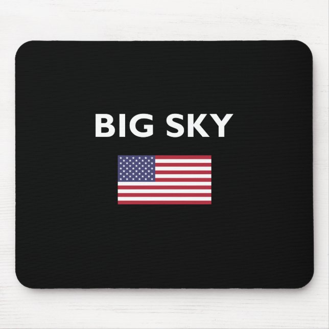 Mousepad Big Sky EUA - Cor Escura do Sinalizador Americano (Frente)