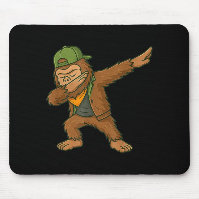Mousepad Bigfoot Dab Sasquatch Streetwear Funny Men Women K (Frente)
