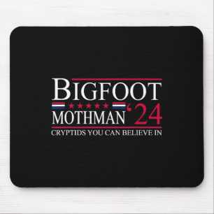 Mousepad Bigfoot Mothman 2024 Presidente Eleição Engraçada