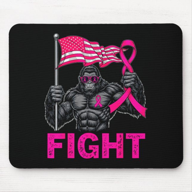 Mousepad Bigfoot Nk Ribbon Fight Breast Cancer Awareness Me (Frente)