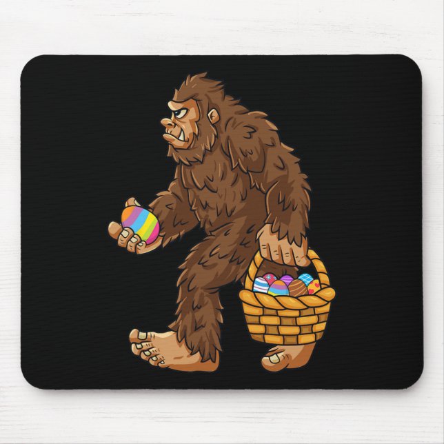 Mousepad Bigfoot Páscoa Day Boys Garotas Brincadeiras Sasqu (Frente)