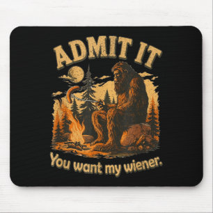 Mousepad Bigfoot pegou cachorro-quente piada engraçada de S