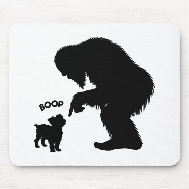 Mousepad Bigfoot Sasquatch Yorkshire Terrier Nose Boop (Frente)