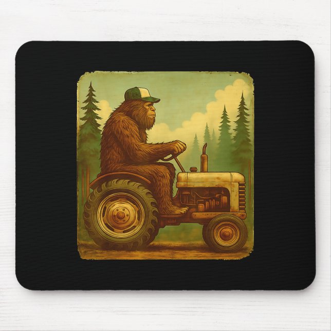 Mousepad Bigfoot Tractor Farmer Design For Men Farming Farm (Frente)