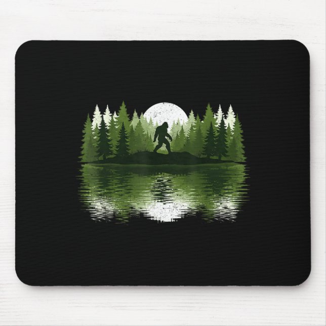 Mousepad Bigfoot Walking Forest Sasquatch Woods Parks Men W (Frente)