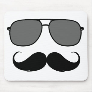 Mousepad bigode e óculos