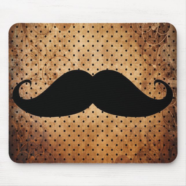 Mousepad Bigode preto engraçado (Frente)