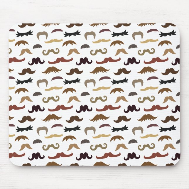 Mousepad Bigodes Coloridos e Resfriados Padrão (Frente)