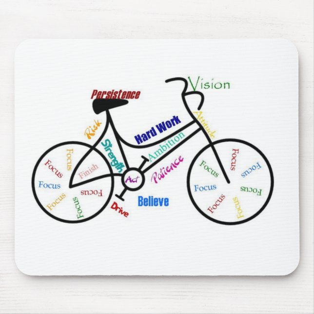Mousepad Bike Motivacional, Bicicleta, Ciclismo, Esporte, H (Frente)