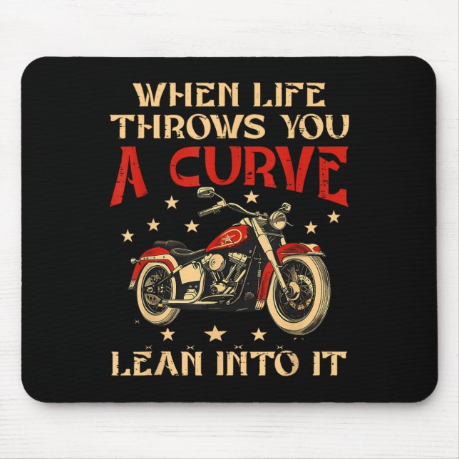 Mousepad Biker Quando A Vida Lança Um Motociclista (Frente)